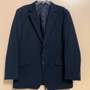 Statement Italy Super 150s Exclusive Mens 44L Navy Two Button Suit Jacket Blazer